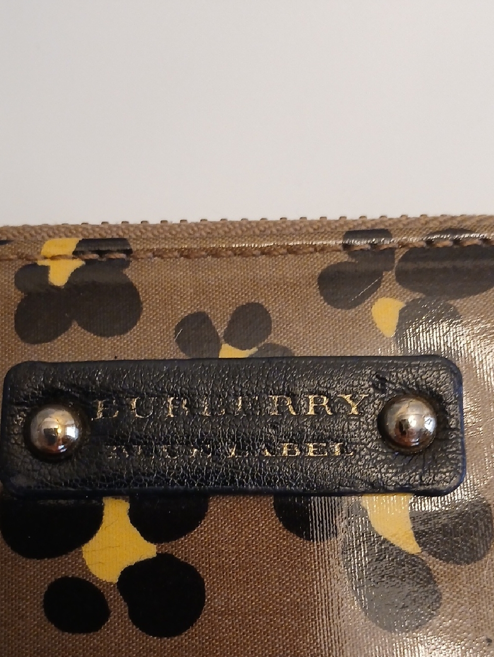 Burberry Vintage Blue Label, Leopard Floral Print Wallet C O A